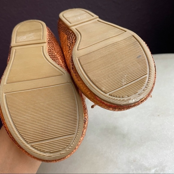 Copper Metallic Reptile Print Flats - Picture 4 of 6